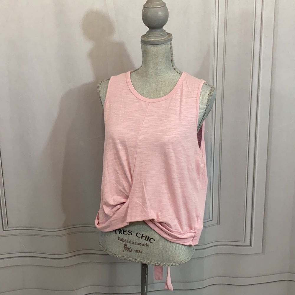 Love & Piece Pink Knot-Front Top - Size XL